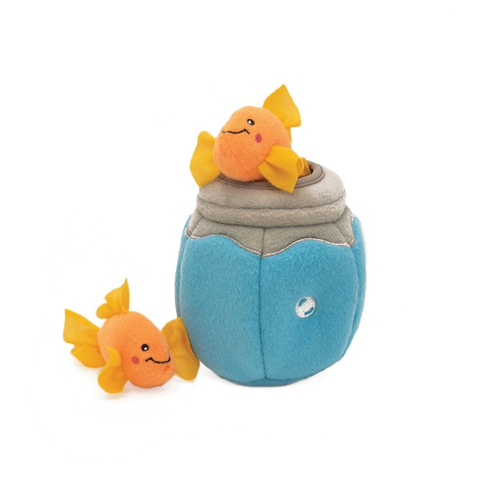 Zippy Claws Burrow Fish In Bowl 22cm X 12cm X 11cm-Cat Gyms & Toys-Ascot Saddlery