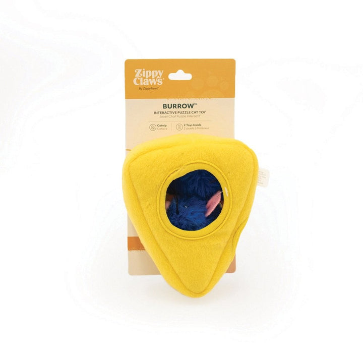 Zippy Claws Burrow Mice N Cheese 23cm X 13cm X 6cm-Cat Gyms & Toys-Ascot Saddlery