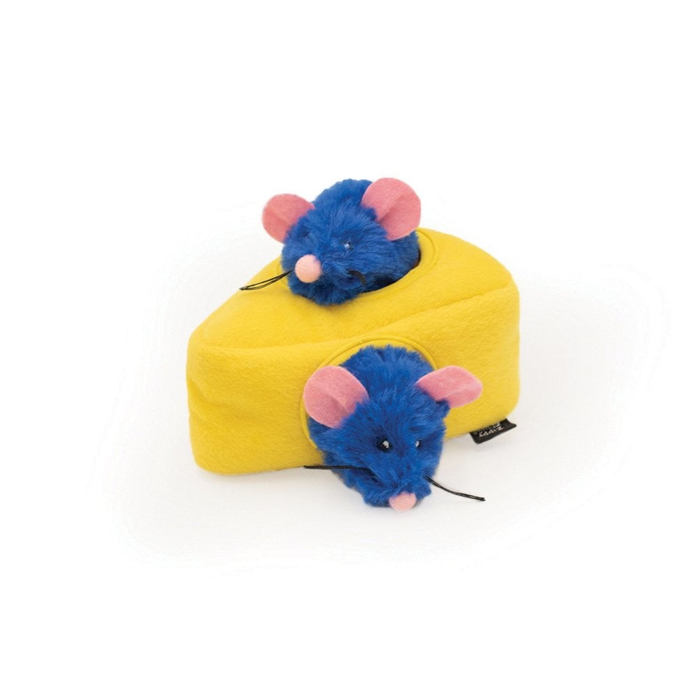 Zippy Claws Burrow Mice N Cheese 23cm X 13cm X 6cm-Cat Gyms & Toys-Ascot Saddlery