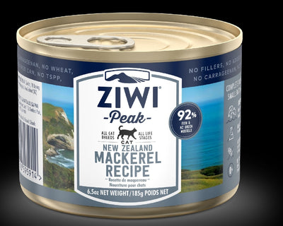 Ziwi Peak Cat Food Can Mackerel 185gm-Cat Food & Treats-Ascot Saddlery