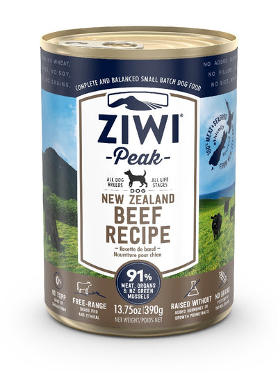 Ziwi Peak Dog Food Can Beef 390gm-Dog Food-Ascot Saddlery