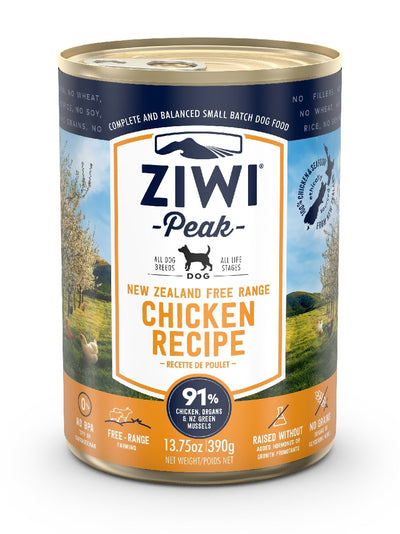 Ziwi Peak Dog Food Can Chicken 390gm-Dog Food-Ascot Saddlery