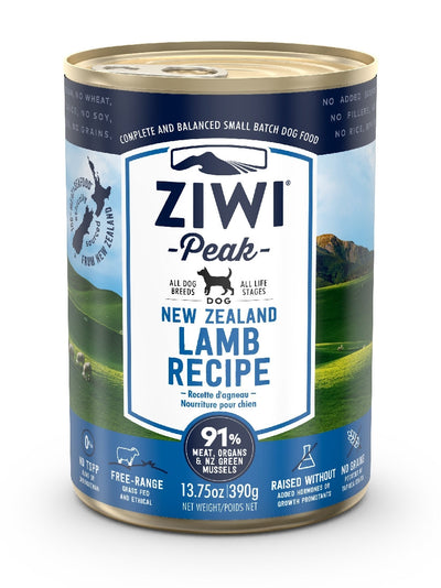 Ziwi Peak Dog Food Can Lamb 390gm-Dog Food-Ascot Saddlery