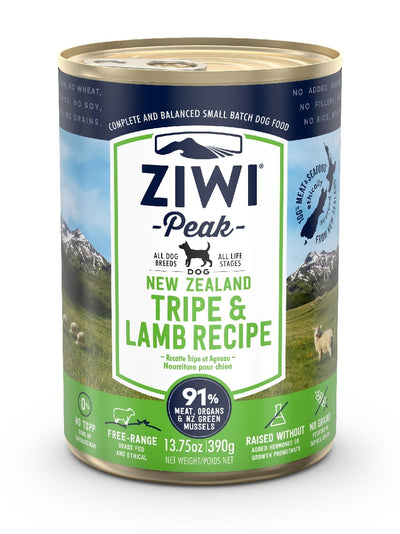 Ziwi Peak Dog Food Can Tripe & Lamb 390gm-Dog Food-Ascot Saddlery