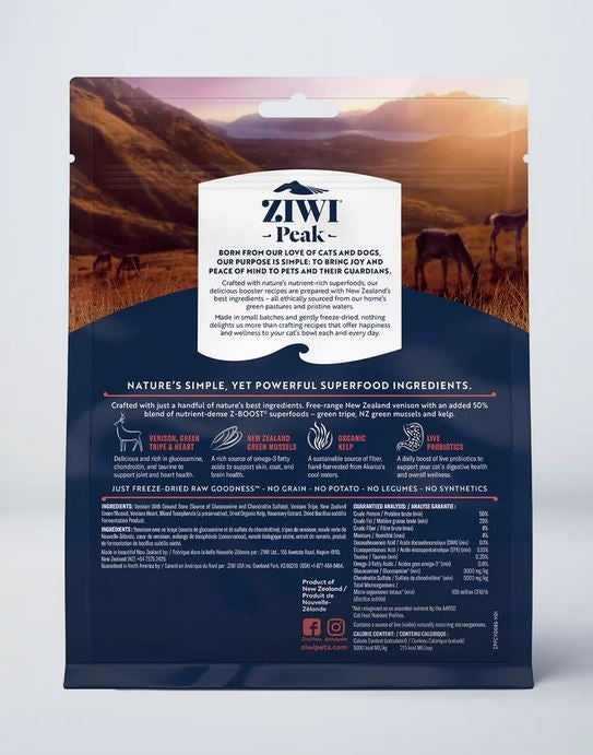 Ziwi Peak Freeze Dried Cat Superboost Venison 85gm-Cat Food & Treats-Ascot Saddlery