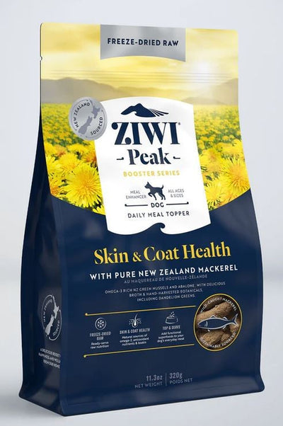 Ziwi Peak Freeze Dried Dog Booster Mackerel Skin & Coat 320gm-Dog Food-Ascot Saddlery