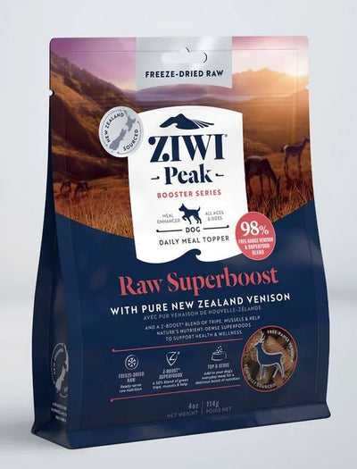Ziwi Peak Freeze Dried Dog Superboost Venison 114gm-Dog Food-Ascot Saddlery